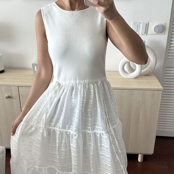 NWT Ted Baker Dress Womens US 6‎ Slip Midi Tiered Fit & Flare Elegant Old Money - Picture 14 of 14